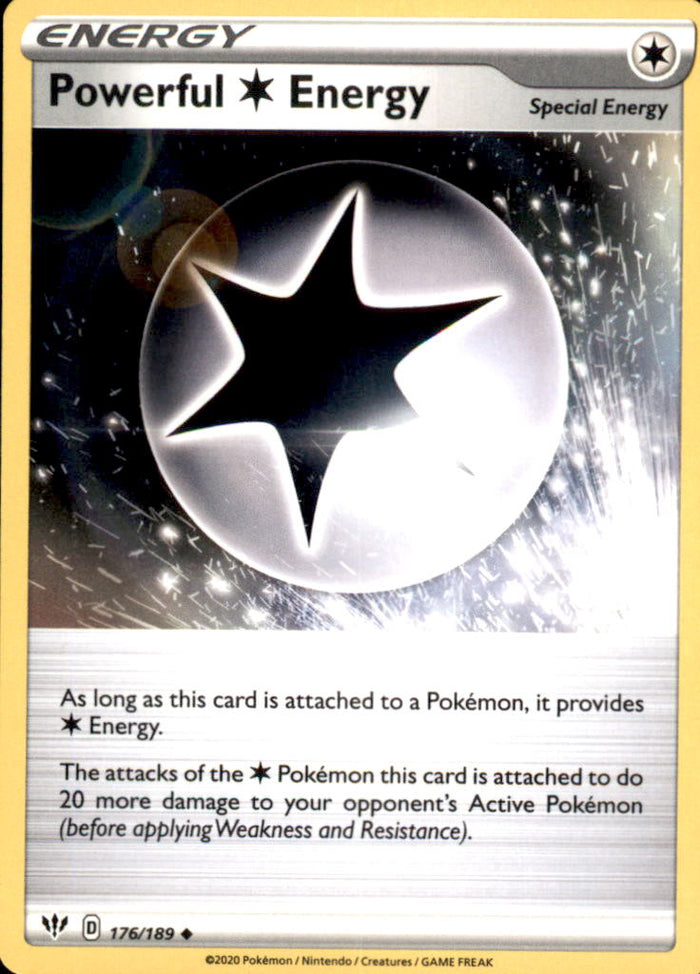 Powerful C Energy Uncommon SWSH03: Darkness Ablaze 176/189 NM