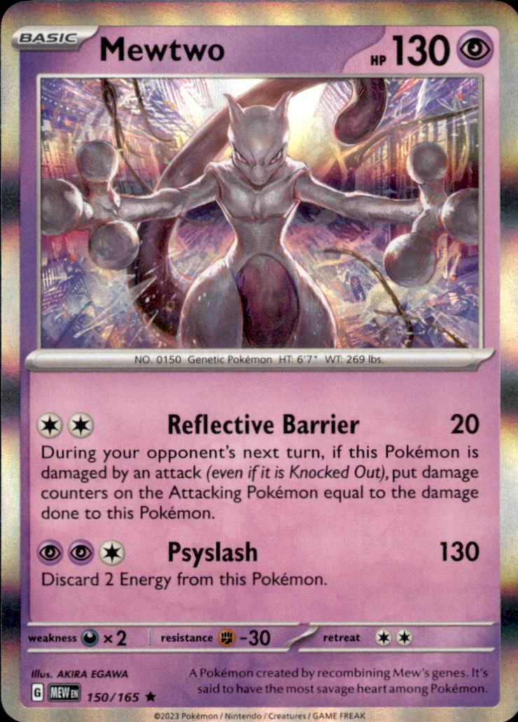 Mewtwo Holo Rare SV: Scarlet & Violet 151 150/165 NM