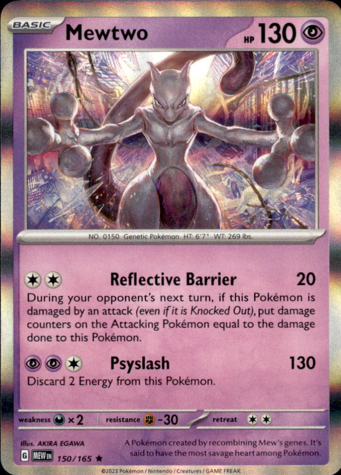 Mewtwo Holo Rare SV: Scarlet & Violet 151 150/165 NM