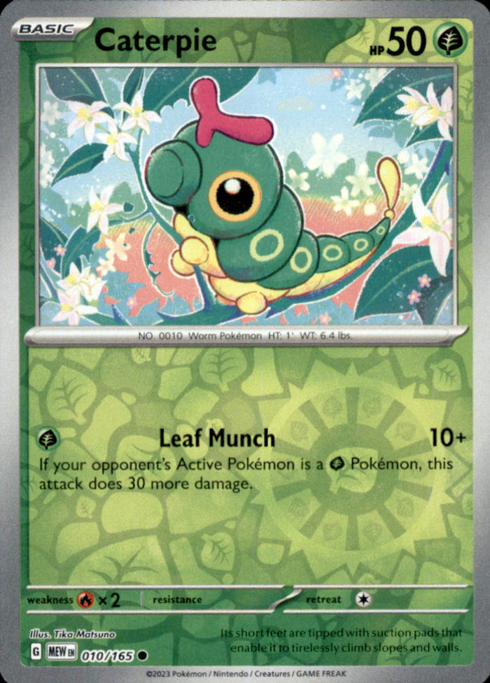 Caterpie Reverse Holo Common SV: Scarlet & Violet 151 010/165 NM