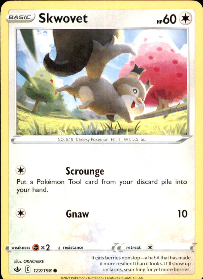 Skwovet Common SWSH06: Chilling Reign 127/198 NM