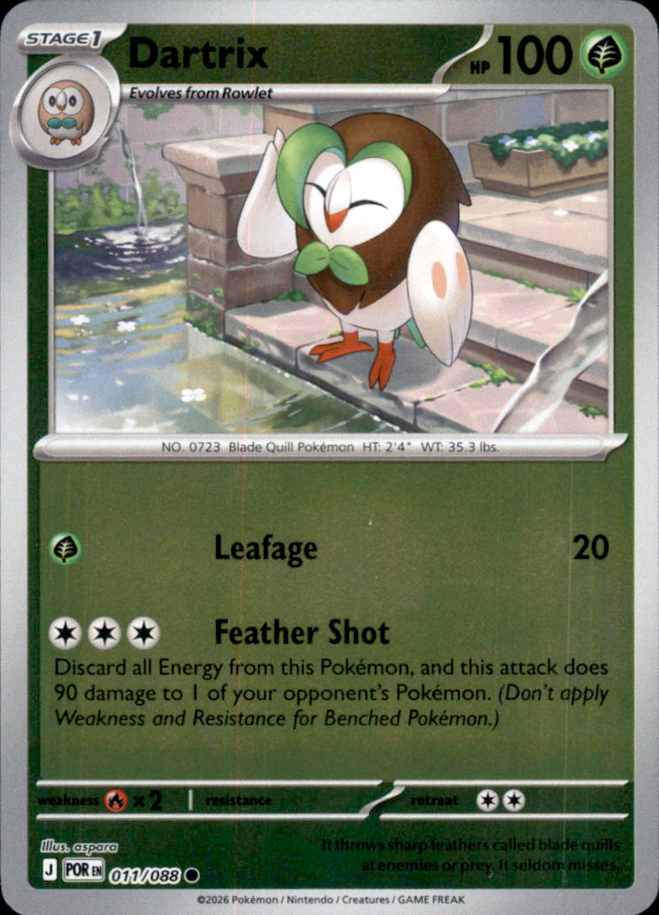 Dartrix Reverse Holo Common ME03: Perfect Order 011/088 NM