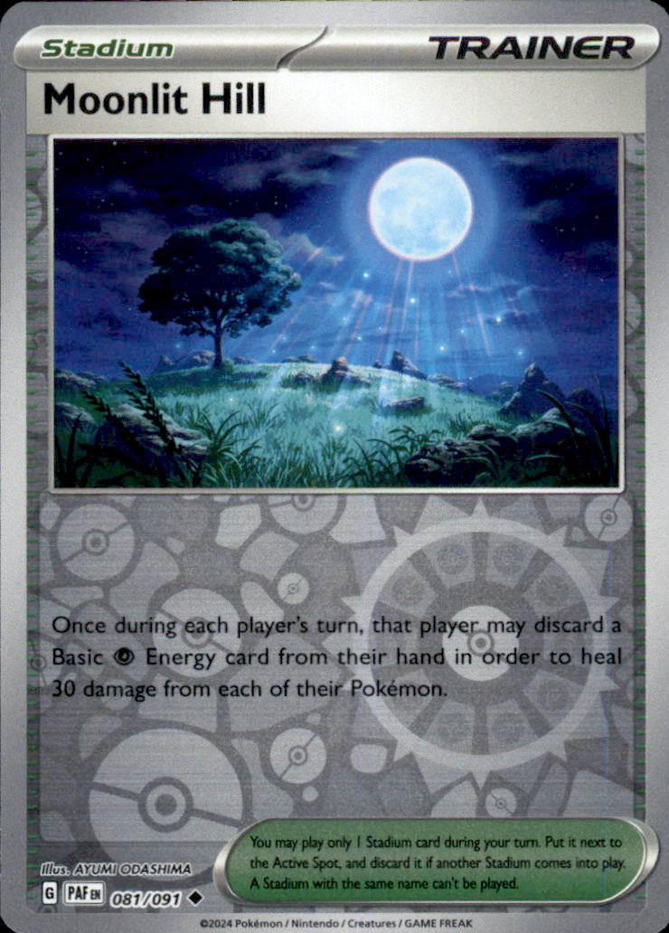 Moonlit Hill Reverse Holo Uncommon SV: Paldean Fates 081/091 NM