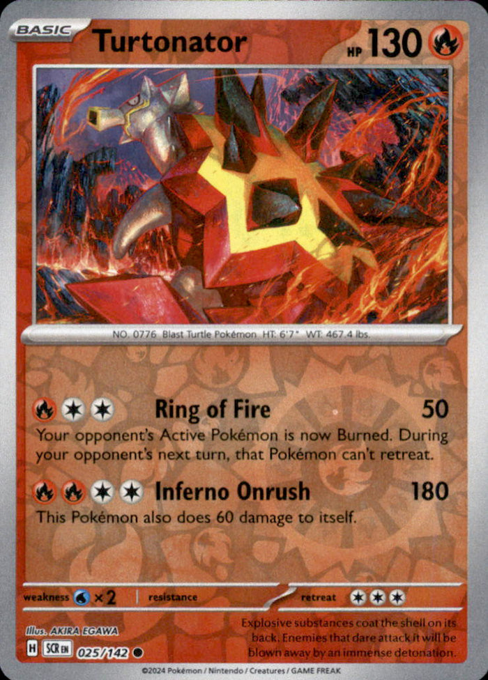 Turtonator Reverse Holo Common SV07: Stellar Crown 025/142 NM