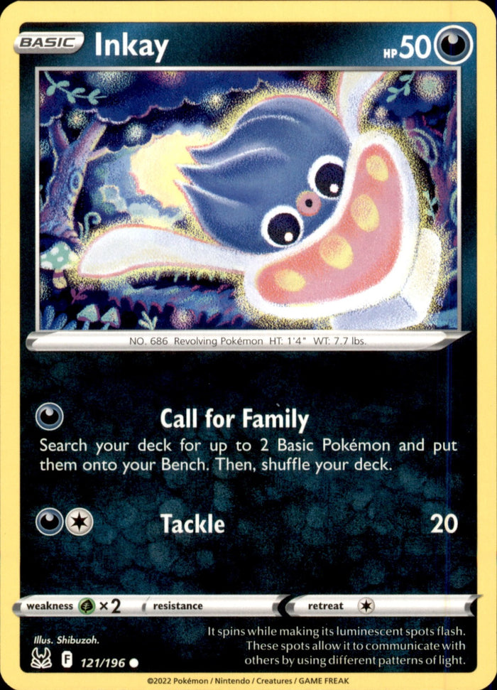 Inkay (121) Common SWSH11: Lost Origin 121/196 NM