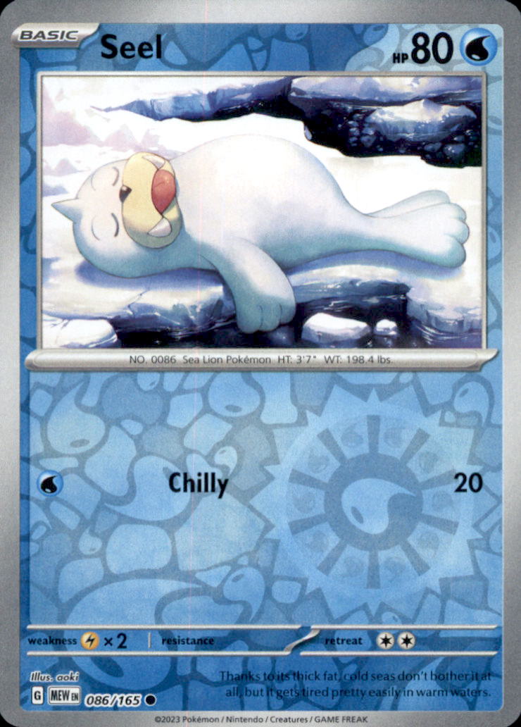 Seel Reverse Holo Common SV: Scarlet & Violet 151 086/165 MP