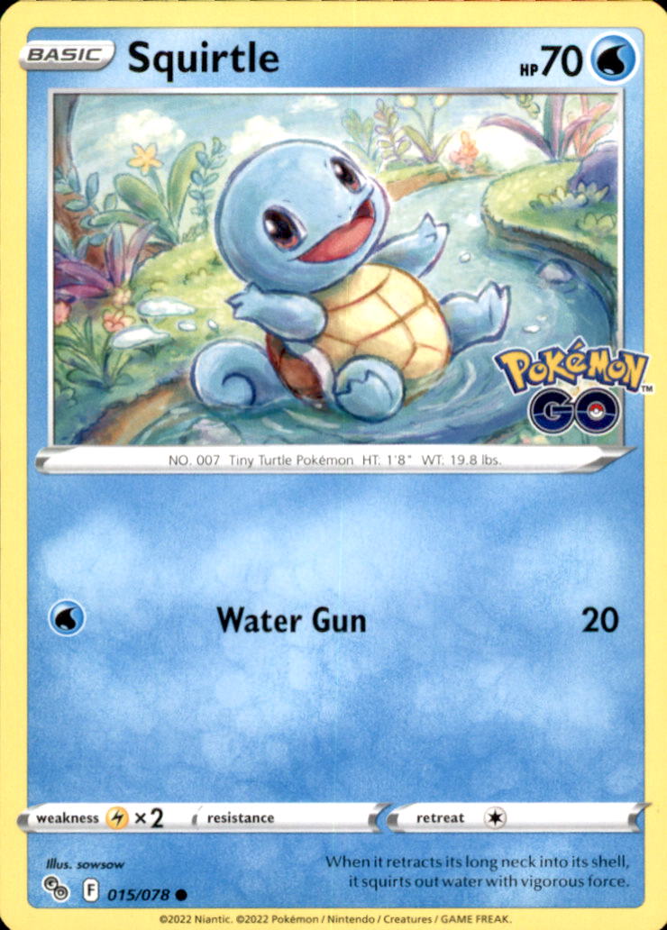 Squirtle Common Pokemon GO 015/078 NM
