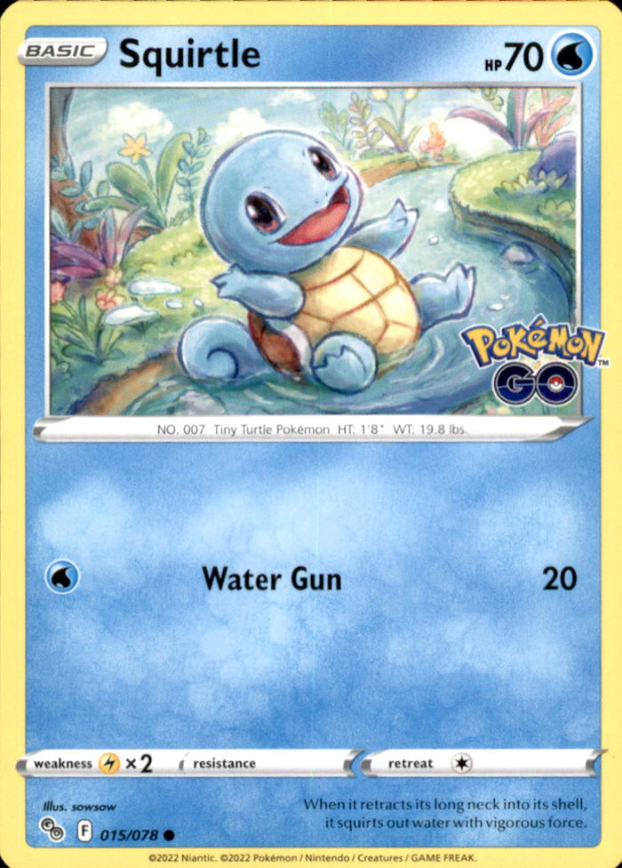 Squirtle Common Pokemon GO 015/078 NM