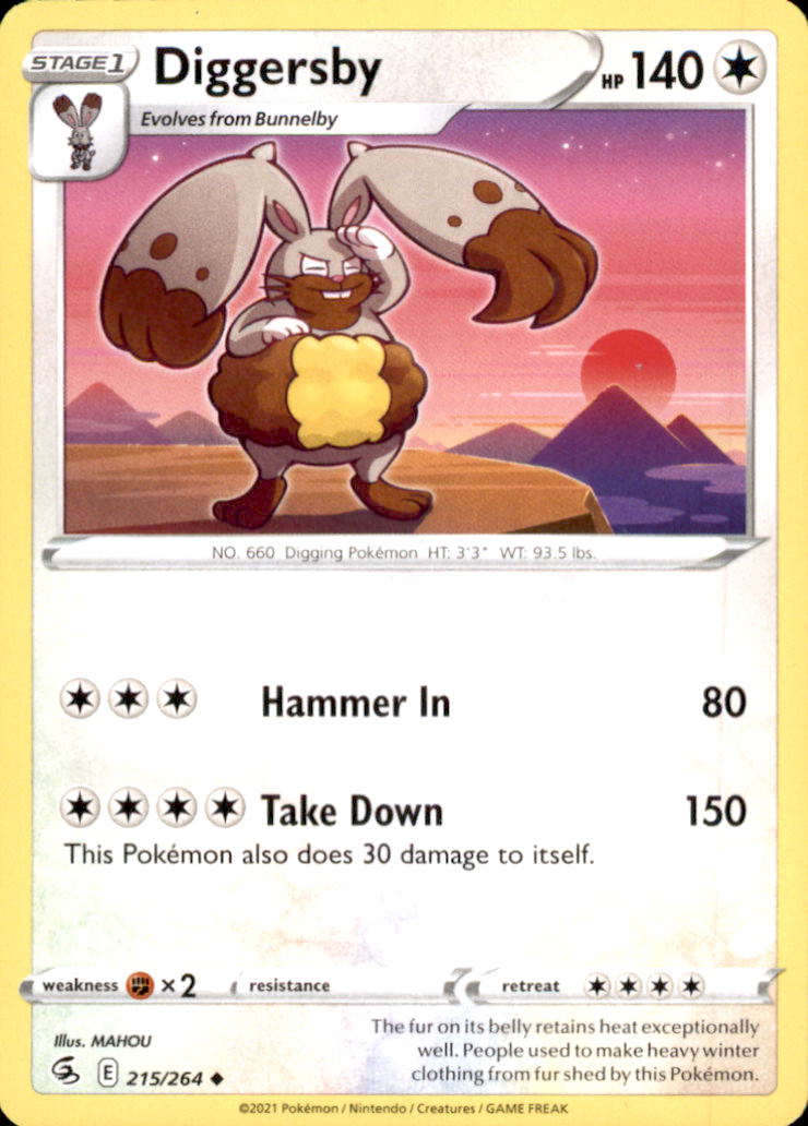 Diggersby Uncommon SWSH08: Fusion Strike 215/264 NM