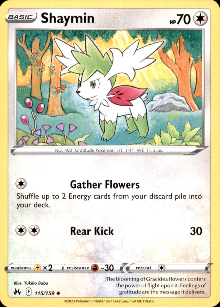 Shaymin Uncommon SWSH: Crown Zenith 115/159 NM