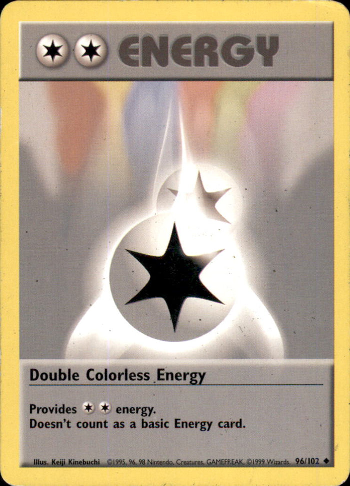 Double Colorless Energy Uncommon Base Set 096/102 LP