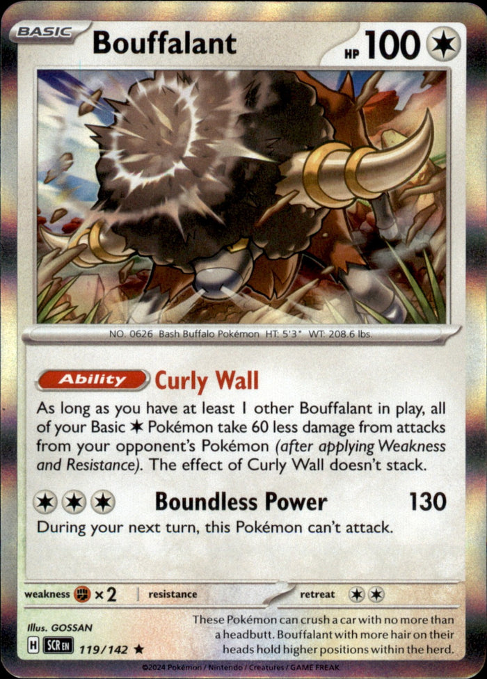 Bouffalant Holo Rare SV07: Stellar Crown 119/142 NM
