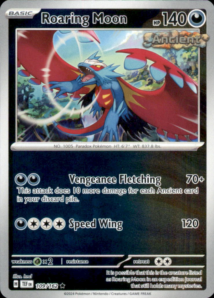 Roaring Moon Reverse Holo Rare SV05: Temporal Forces 109/162 NM