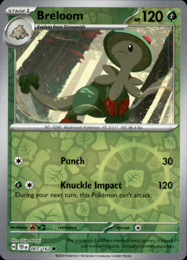 Breloom Reverse Holo Common SV05: Temporal Forces 007/162 NM