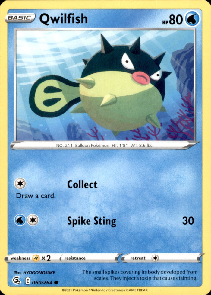 Qwilfish Common SWSH08: Fusion Strike 060/264 NM