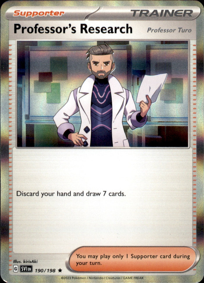 Professor's Research Professor Turo Holo Rare SV01: Scarlet & Violet 190/198 NM