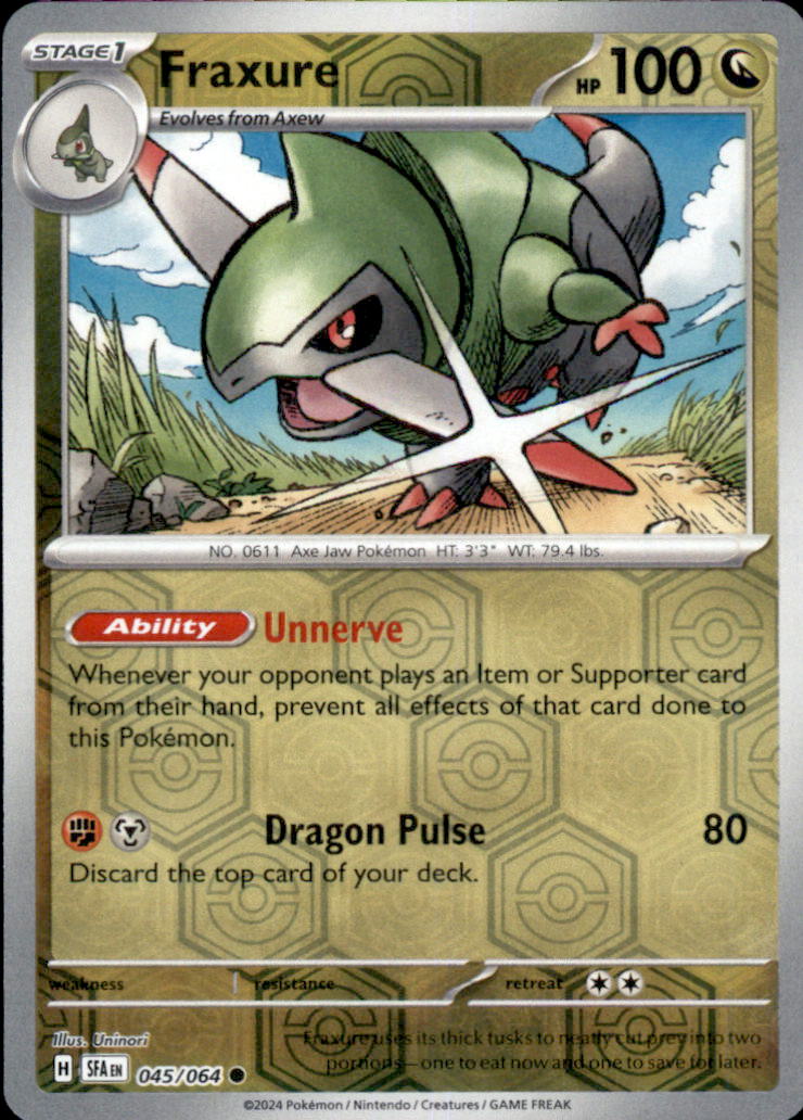 Fraxure Reverse Holo Common SV: Shrouded Fable 045/064 NM