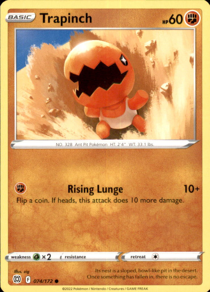 Trapinch Common SWSH09: Brilliant Stars 074/172 NM
