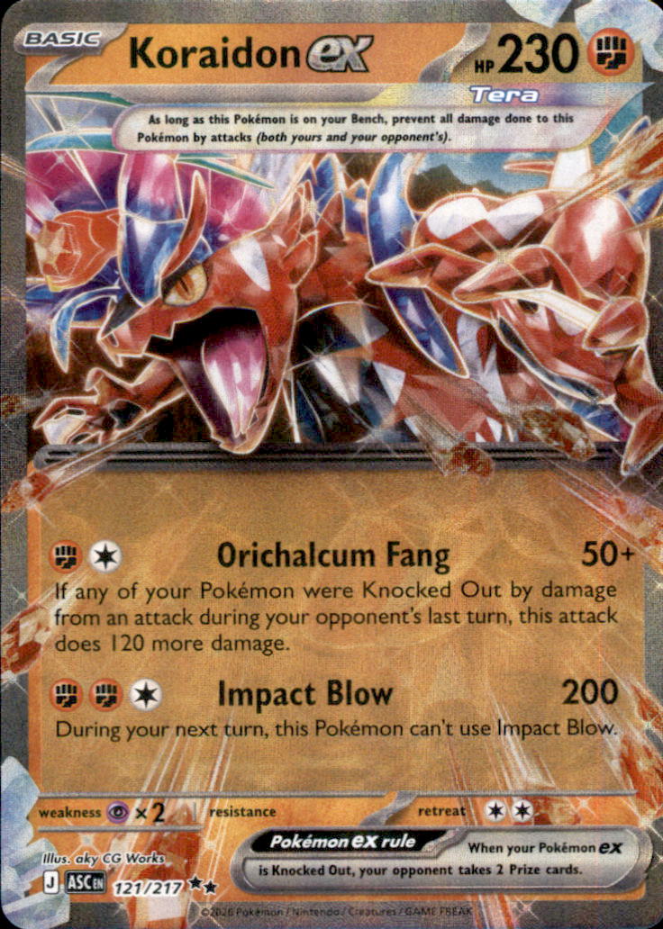 Koraidon ex Holo Double Rare ME: Ascended Heroes 121/217 NM