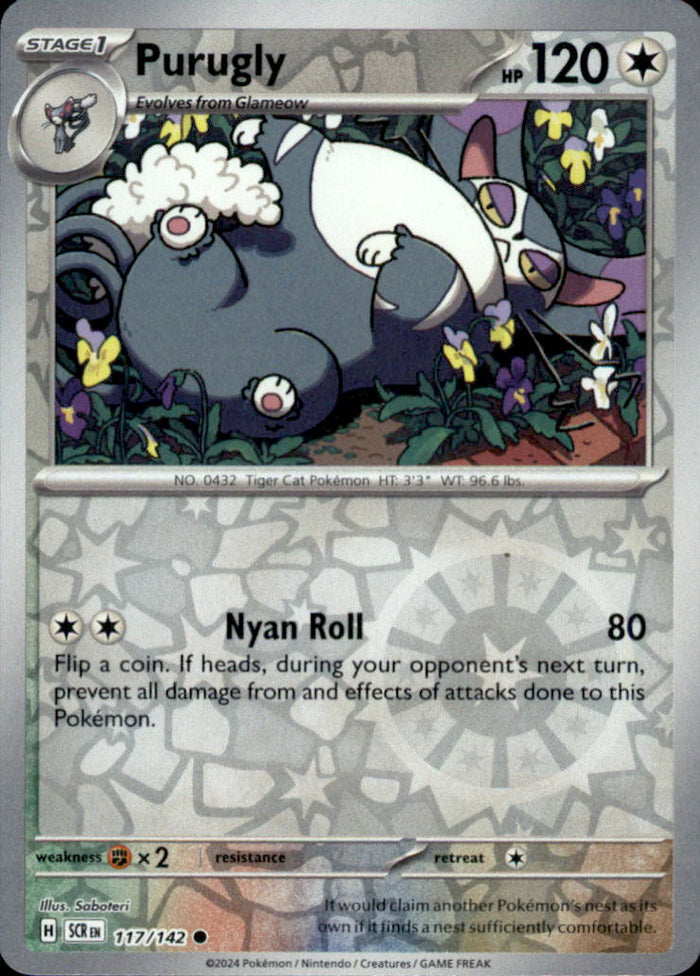 Purugly Reverse Holo Common SV07: Stellar Crown 117/142 NM