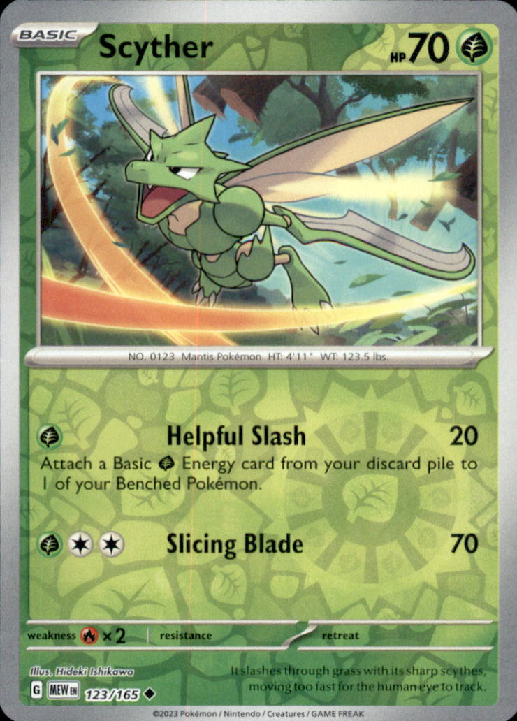 Scyther Reverse Holo Uncommon SV: Scarlet & Violet 151 123/165 NM