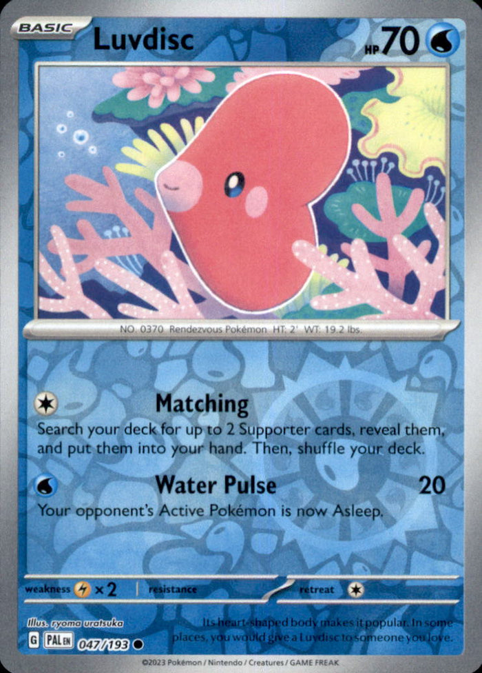 Luvdisc Reverse Holo Common SV02: Paldea Evolved 047/193 NM