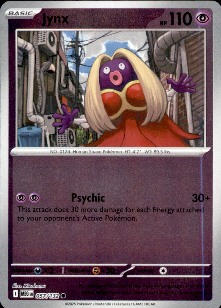 Jynx Reverse Holo Common ME01: Mega Evolution 057/132 NM