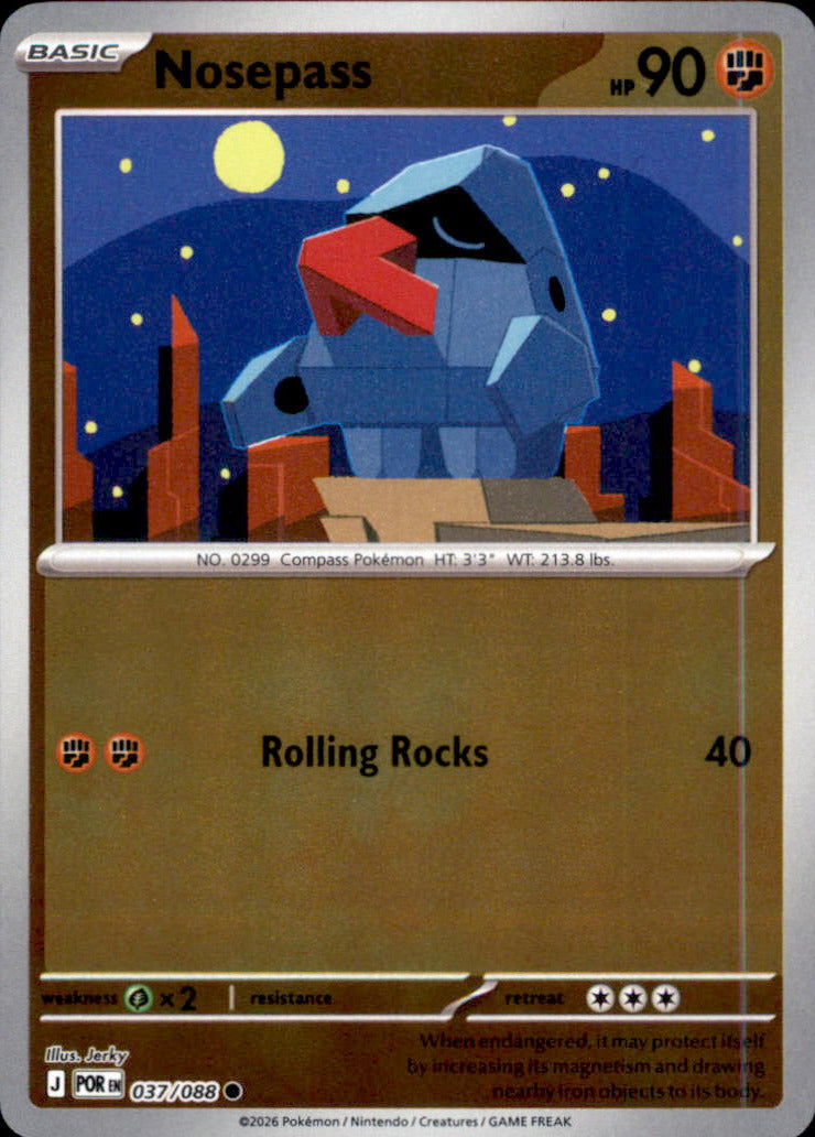 Nosepass Reverse Holo Common ME03: Perfect Order 037/088 NM