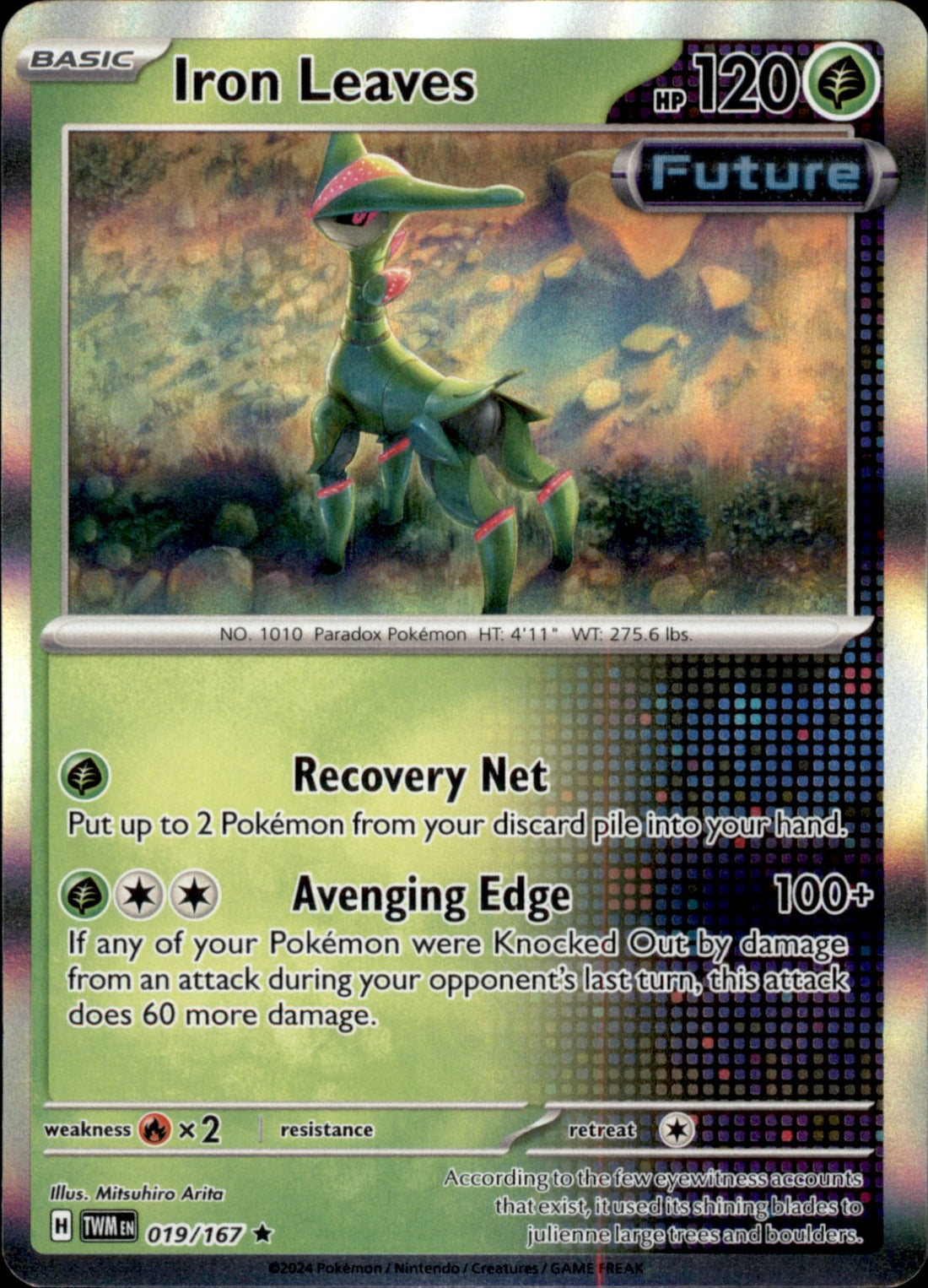 Iron Leaves Holo Rare SV06: Twilight Masquerade 019/167 NM