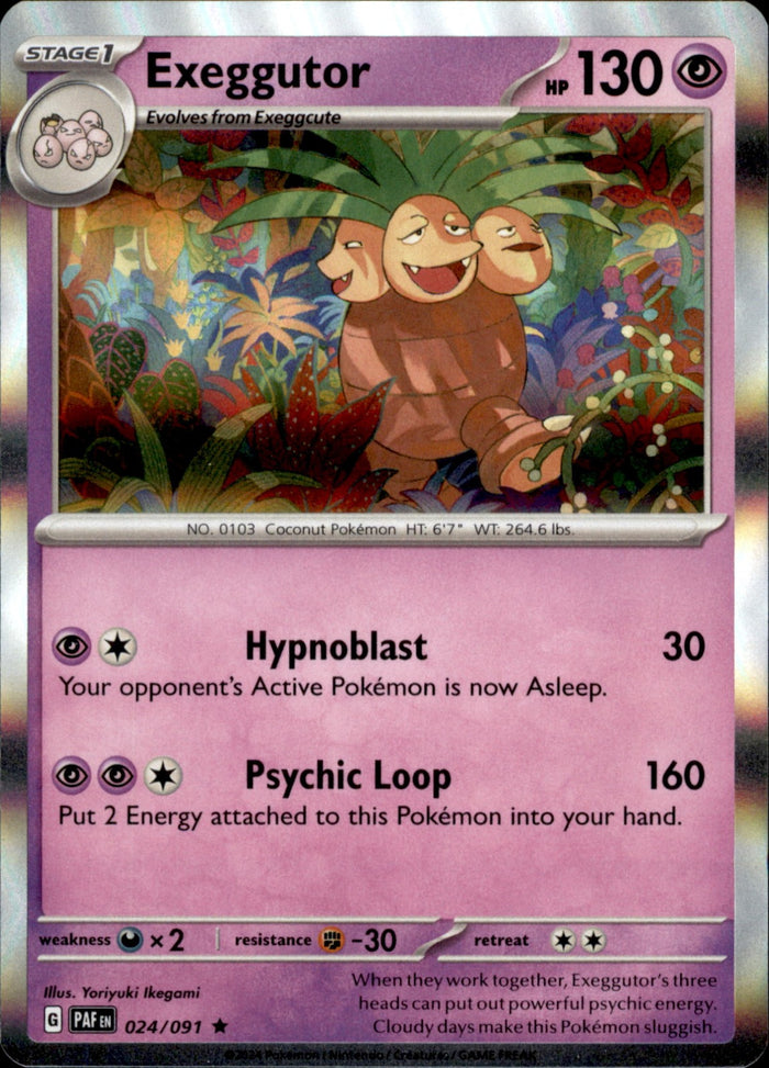 Exeggutor Holo Rare SV: Paldean Fates 024/091 NM