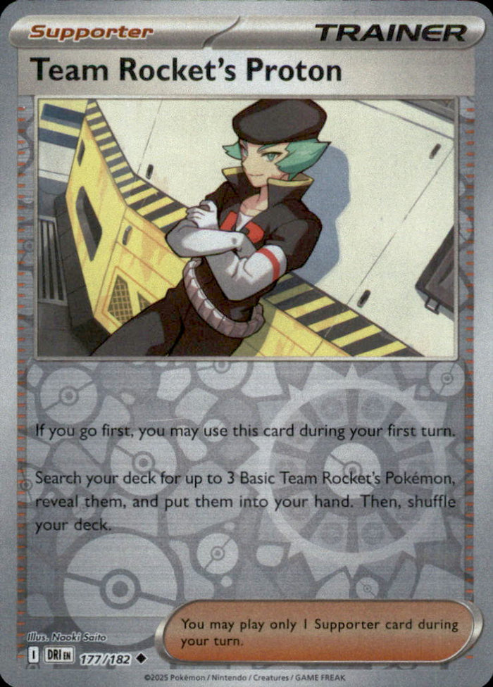 Team Rocket's Proton Reverse Holo Uncommon SV10: Destined Rivals 177/182 NM
