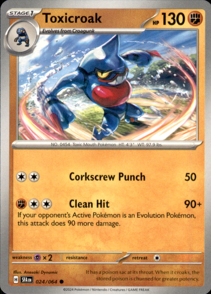 Toxicroak Common SV: Shrouded Fable 024/064 NM