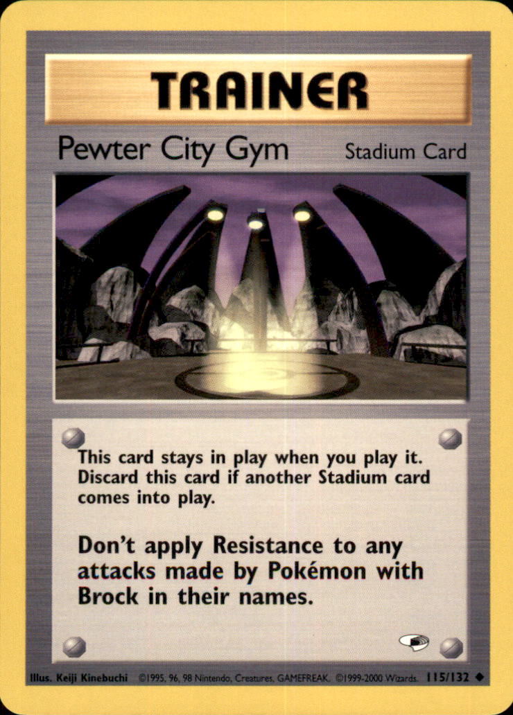 Pewter City Gym Unlimited Uncommon Gym Heroes 115/132 NM