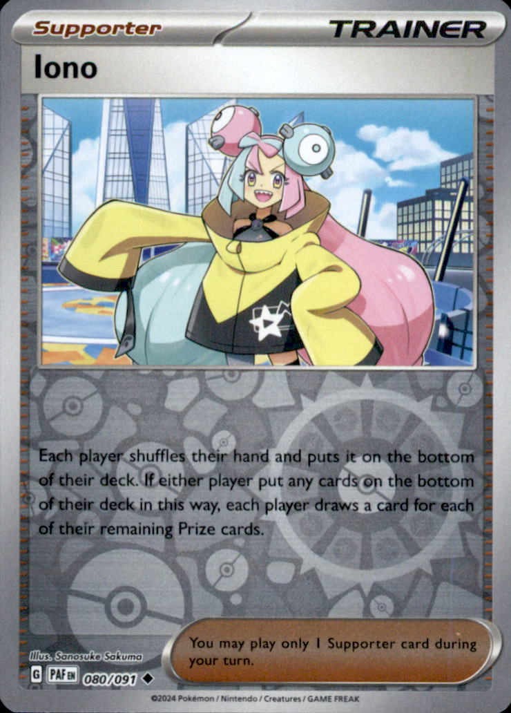 Iono Reverse Holo Uncommon SV02: Paldea Evolved 185/193 NM