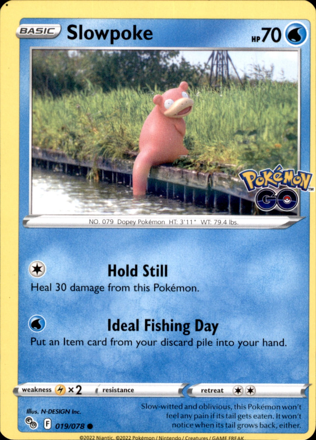 Slowpoke Common Pokemon GO 019/078 NM