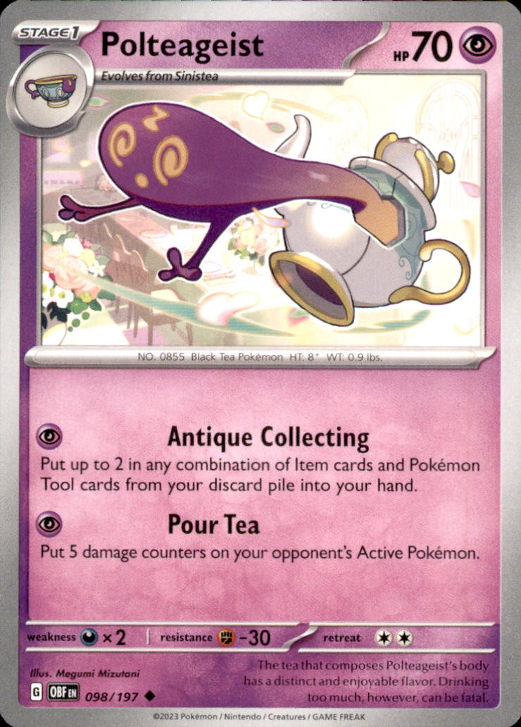 Polteageist Uncommon SV03: Obsidian Flames 098/197 NM