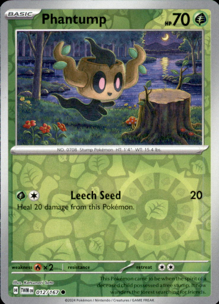 Phantump Reverse Holo Common SV06: Twilight Masquerade 012/167 NM