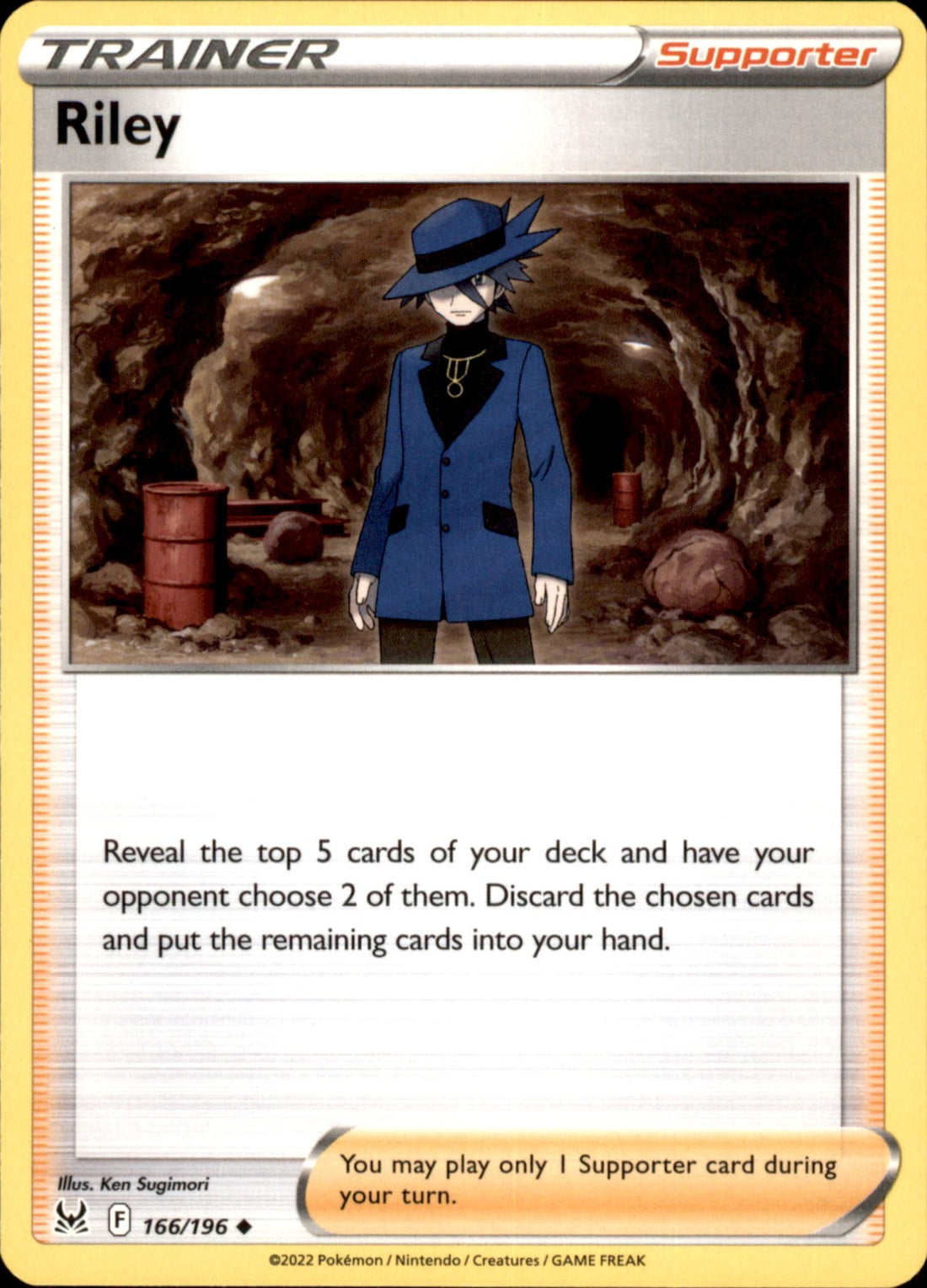 Riley Uncommon SWSH11: Lost Origin 166/196 NM