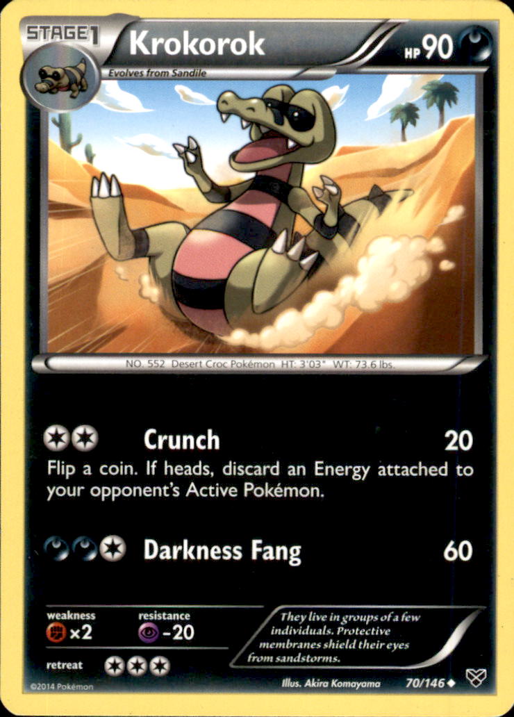 Krokorok Uncommon XY Base Set 70/146 NM