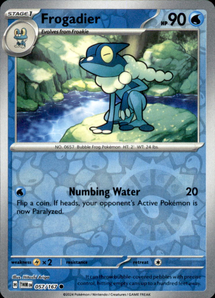 Frogadier Reverse Holo Common SV06: Twilight Masquerade 057/167 NM