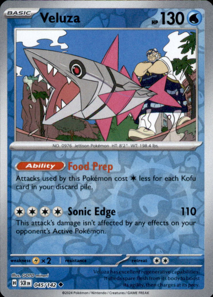 Veluza Reverse Holo Uncommon SV07: Stellar Crown 045/142 NM