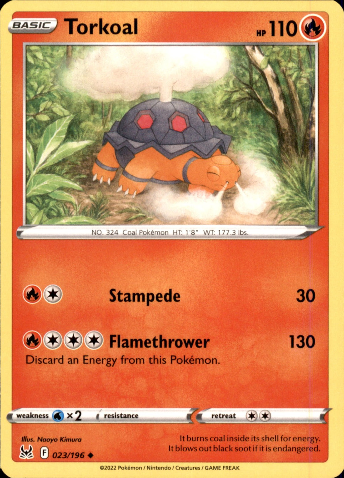 Torkoal Uncommon SWSH11: Lost Origin 023/196 NM