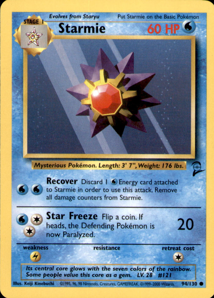 Starmie Common Base Set 2 094/130 LP