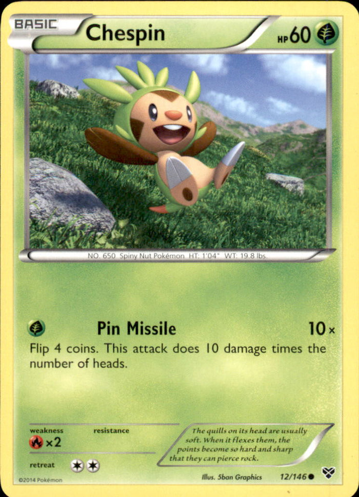 Chespin Common XY Base Set 12/146 NM