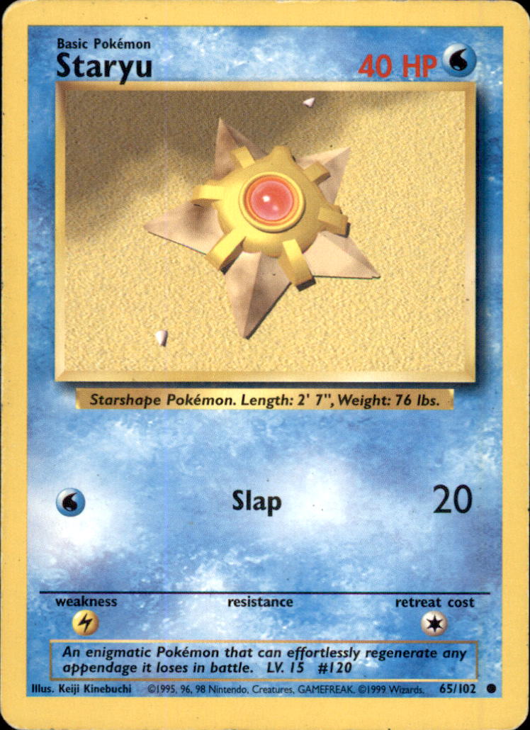 Staryu Common Base Set 065/102 LP