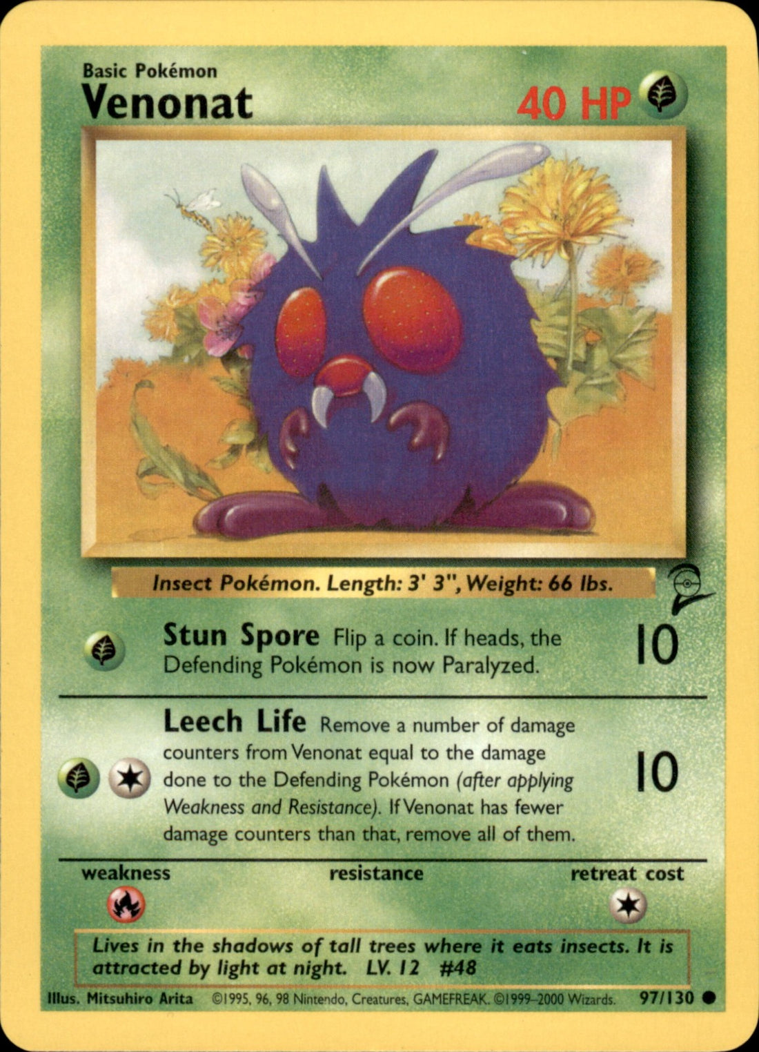 Venonat Common Base Set 2 097/130 LP