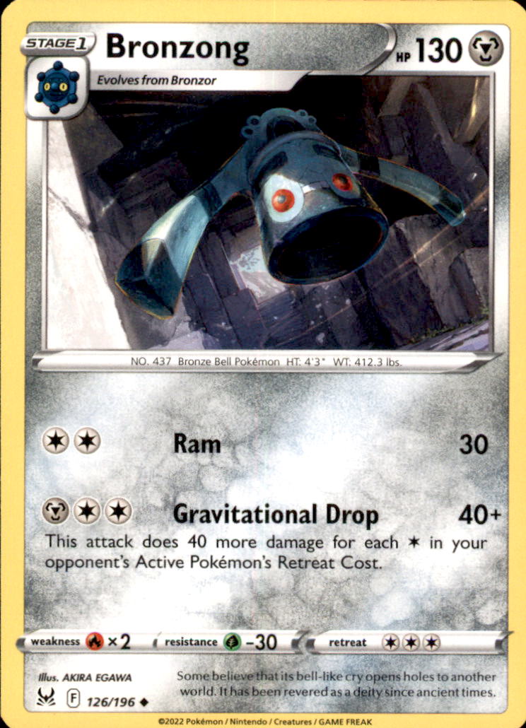 Bronzong Uncommon SWSH11: Lost Origin 126/196 NM