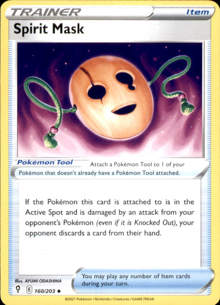 Spirit Mask Uncommon SWSH07: Evolving Skies 160/203 NM