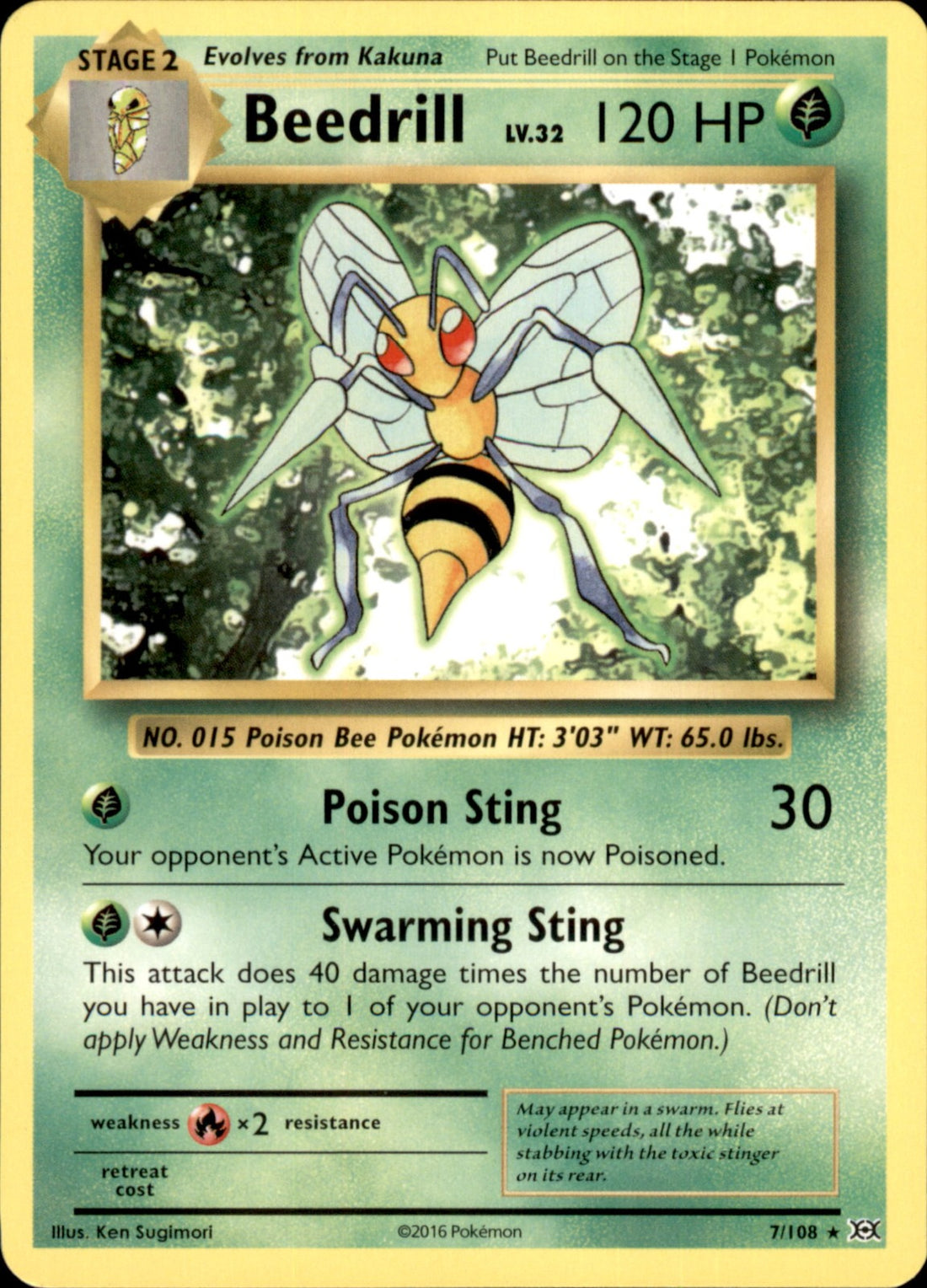 Beedrill Rare XY - Evolutions 7/108 NM