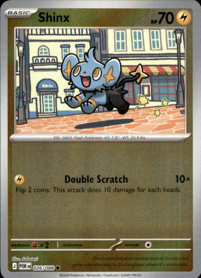 Shinx Reverse Holo Common ME03: Perfect Order 026/088 NM